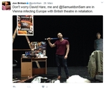 Jon Brittain hat das St&uuml;ck geschrieben, hier ein Tweet von ihm